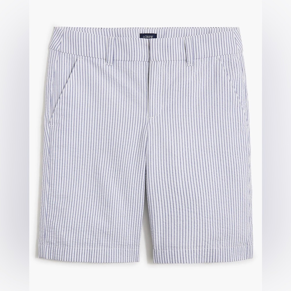J crew Women's Blue Striped seersucker Bermuda Shorts 3 for $20